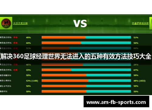 解决360足球经理世界无法进入的五种有效方法技巧大全